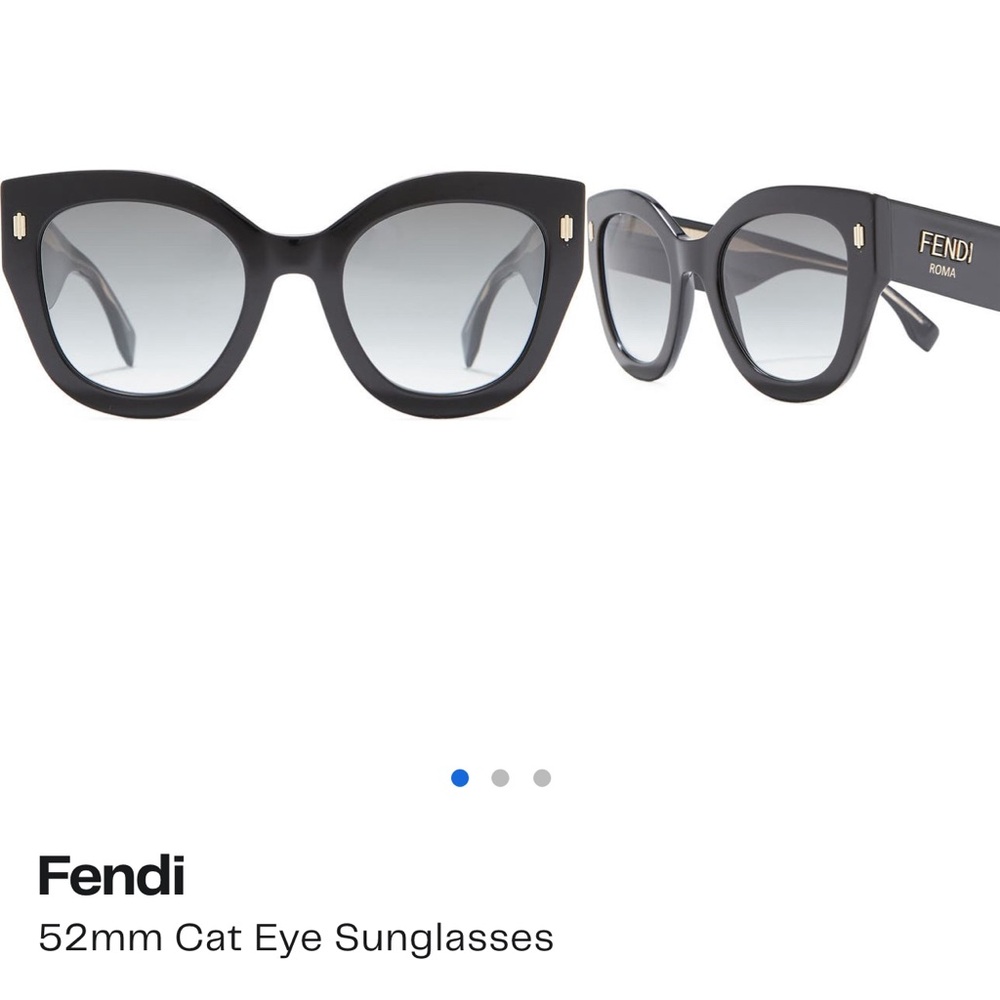 Fendi cat eye black sunglasses authentic